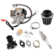 1 jeu de carburateur de remplacement pour moto GY6 50CC 49CC 80C ton argent noir