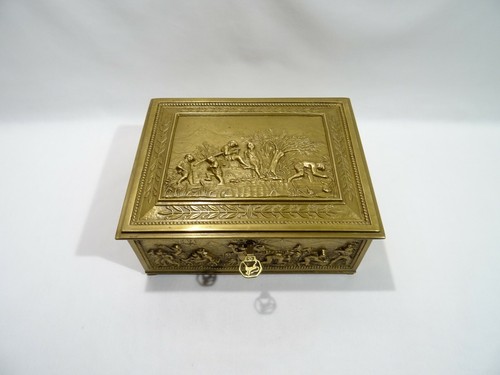 Ancien coffret bronze boite - en,