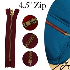 11.4cm Bordeaux Nylon & Métal Fermeture Fort Éclair pour Couture Loisirs Sac