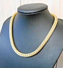 Collier de créateur en or jaune brossé  18k  poincon tete d aigle ( 66,27 gr)