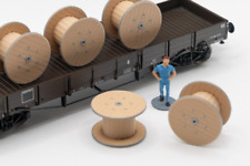 5 tourets bois cerclés 180cm H0 1:87 HO Diorama Train Marchandise Modellbahn LVM