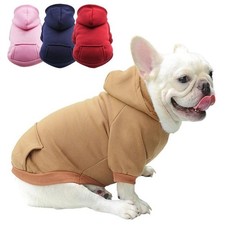 Sweat À Capuche Chien Hiver Veste Chaude Manteau Bouledogue Chihuahua Yorkie Pet
