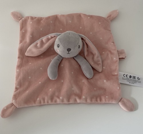 Doudou plat lapin rose - lapin,