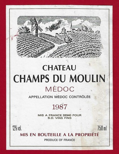 Etiquette label médoc - label,