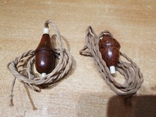 2 interrupteurs poire bakélite moucheté fil électrique ancien modèles différent