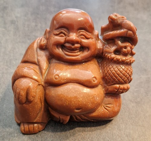 Bouddha rieur goldstone pierre - rieur,