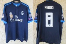 Maillot REAL MADRID 2016 KROOS shirt camiseta ADIDAS trikot CHAMPIONS LEAGUE XL