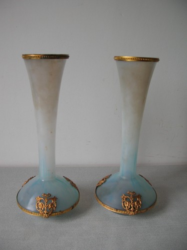 Paire anciens vases pâte - anciens,