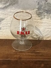 ANCIEN GALOPIN A BIERE EKU 28 A PIED FILET DORE PUBLICITAIRE VINTAGE COLLECTION