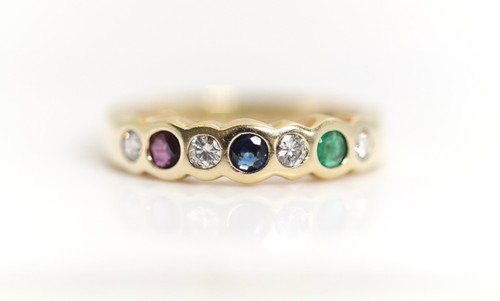 585 jaune bague alliance - jaune,