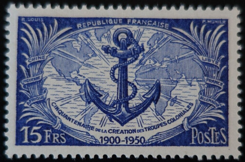 France timbre troupes - timbre,