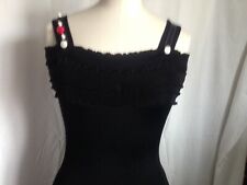 Tricot Chic petite robe noire en maille   viscose Taille 38 neuve 