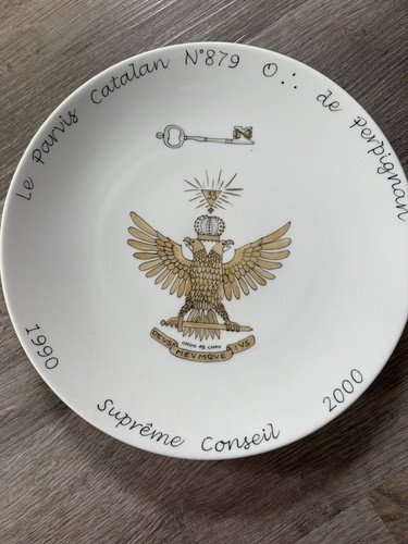 Assiette maçonnique souvenir - assiette,