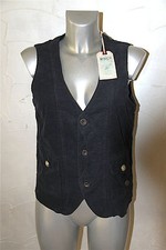gilet sans manches velours marine R95TH  taille S NEUF ÉTIQUETTE valeur 140€