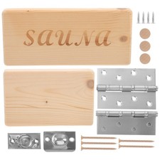  1 ensemble de poignée de porte de sauna en bois rustique, hammam, poignée de