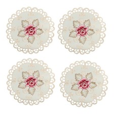 Beige Napperon Cadeau Maison Fête Lieu Mat Réutilisable Satin 4pcs Haute Qualité