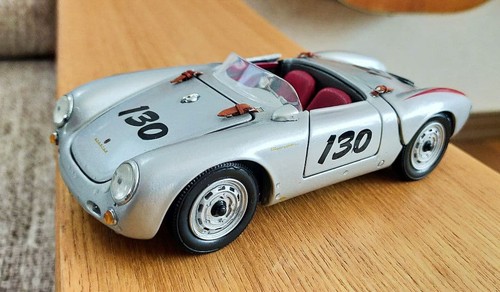 Porsche 550 spyder silver - porsche,