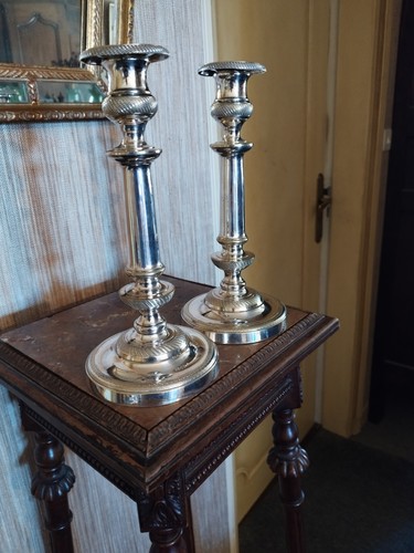 Paire bougeoirs style - paire, de