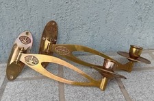 Paire Lampes de Piano Chandeliers Appliques un Bras Art Déco Laiton