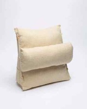 coussin cale dos et nuque modulable en pur lin  beige ideal canapé ou lit beige