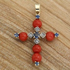 Pendentif Croix en OR Jaune 14