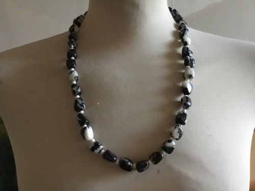 Collier pierre semi - , précieuse