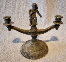 Ancien Chandelier Bougeoir En