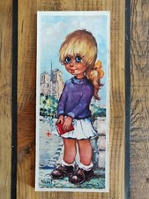 Poulbot sur bois Tour Notre Dame De Paris signé Michel T Vintage.