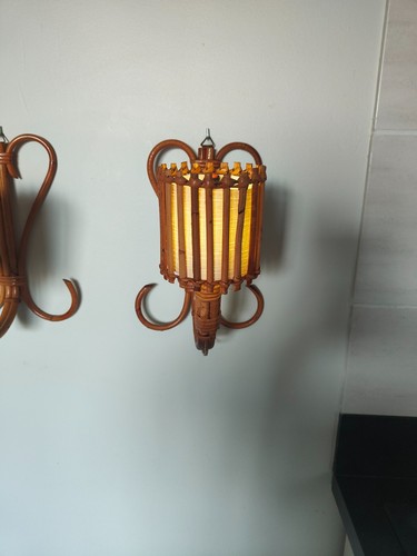 Appliques torchère bambou - torchère, en