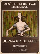Affiche BERNARD BUFFET 1991 Exposition Musée de l'Hermitage - Leningrad