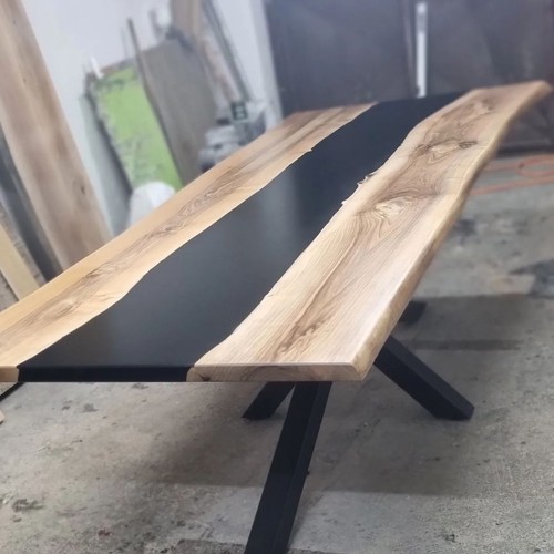 Table bois époxy noir - noir,