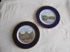 2 ASSIETTES ANCIENNES CHATEAU DE FONTAINEBLEAU fabrication GEORGES DREYFUS