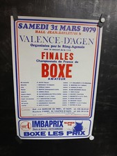 AFFICHE  BOXE  1979  VALENCE D'AGEN  60X40CM