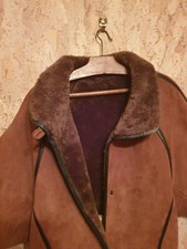 Manteau vintage en peau retournée Lainée  taille 44