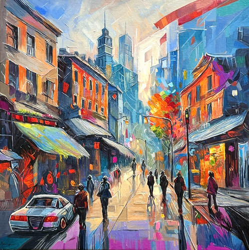 Tableau encadré peinture - , à
