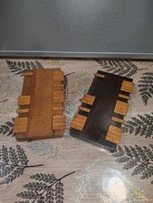 2 Ancien Marqueur Compteur de Points Jeux de Cartes Bridge Tout En Bois  Déco