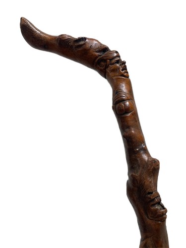 Canne bâton marche bois - bâton, en
