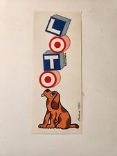 AUTOCOLLANT / STICKER LOTO NATIONAL   vintage  I59
