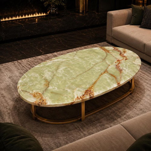 Table basse luxe onyx - table,