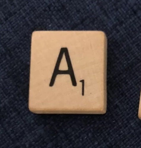 Wood tile letter from the - a,