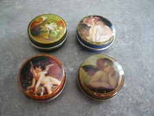 LOT 4 BOITES A PILLULES en Métal - COLLECTION - Diamètre 4 cm