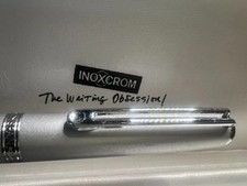 🔴 Stylo Plume INOXCROM Laque Aluminium À Cartouche Jamais Utilisé