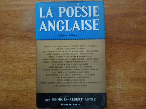 Poesie anglaise édition - la,
