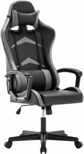 Fauteuil Gaming Ergonomique Pivotant Dossier Haut Assise Rembourree Appui Tête 
