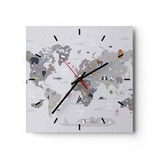 Horloge murale en verre