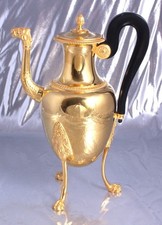 MANANT - GRANDE VERSEUSE EMPIRE TETE DE BOUC ARGENT MASSIF VIEILLARD VERMEIL XIX