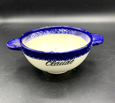 Joli bol à oreilles ancien Quimper prénom Claude Bretagne