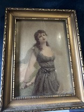 ÉDOUARD BISSON 1856-1945 / Ancien Tableau Aquarelle Art Nouveau - Peintre Côté