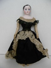 POUPEE ANCIENNE DU XIXème PARISIENNE TETE/COLLERETTE BISCUIT FACON PAULINE