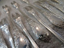 12 fourchettes à escargot métal argenté st LXVI torches SFAM 14,8cm